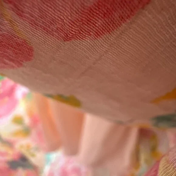 Floral peasant dress boho cottage core spring XL Indigo Rose - Picture 4 of 7